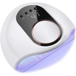 TINOR Lampe UV LED Ongles Gel, 130W Professionnel Sèche Ongles Automatique, Séchage Rapide, 42 LED Lampe, Grand LCD Ecran, 4 Minuteries 10s/30s/60s/120s Pour Vernis Semi Permanent, Gel Et Vernis