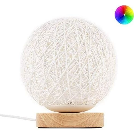 GRID COOL Lampe De Table En Bois, Veilleuse à LED En Rotin, Lampe De Table De Chevet RVB Avec Abat-jour Tricoté à La Main Et Télécommande Pour Chambre à Coucher, Salon, Table De Chevet 1 GRID COOL Lampe De Table En Bois, Veilleuse à LED En Rotin, Lampe De Table De Chevet RVB Avec Abat-jour Tricoté à La Main Et Télécommande Pour Chambre à Coucher, Salon, Table De Chevet