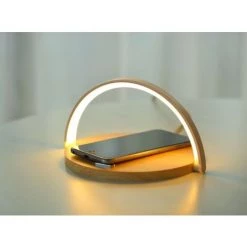 LITZEE Lampe De Chevet Chargeur Sans Fil, Lampe De Table Tactile Avec Port USB, Lampe De Bureau LED , Le Chevet, La Chambre, Le Salon, Le Bureau