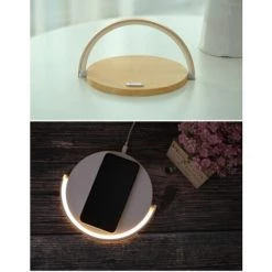 LITZEE Lampe De Chevet Chargeur Sans Fil, Lampe De Table Tactile Avec Port USB, Lampe De Bureau LED , Le Chevet, La Chambre, Le Salon, Le Bureau 6 LITZEE Lampe De Chevet Chargeur Sans Fil, Lampe De Table Tactile Avec Port USB, Lampe De Bureau LED , Le Chevet, La Chambre, Le Salon, Le Bureau -Lampe Soldes Boutique 58435965 3