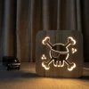 Fei Yu Pirate Night Light Pour Enfants En Bois 3D Lampe Créative Lumières En Bois Simples Lumières Décoratives 3D Bois Carving Motif Led Veilleuse Pour Bureau