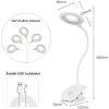 EINEMGELD LED Pince Lampe De Lecture Pince Avec Capteur Tactile Lit Lampe De Bureau Enfants 360° Flexible Col De Cygne Pince Lampe USB Rechargeable Lampe De Lecture Pour étude Travail Blanc
