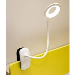 EINEMGELD LED Pince Lampe De Lecture Pince Avec Capteur Tactile Lit Lampe De Bureau Enfants 360° Flexible Col De Cygne Pince Lampe USB Rechargeable Lampe De Lecture Pour étude Travail Blanc -Lampe Soldes Boutique 58757715 3