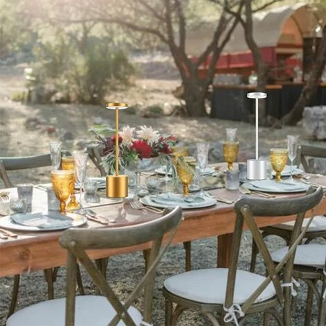 EINEMGELD Lampe De Table, Sans Fil, Dimmable, LED, Batterie, Lampe De Table,, Métal, Aluminium, USB, Rechargeable, Lampe De Chevet 2 EINEMGELD Lampe De Table, Sans Fil, Dimmable, LED, Batterie, Lampe De Table,, Métal, Aluminium, USB, Rechargeable, Lampe De Chevet – Image 2