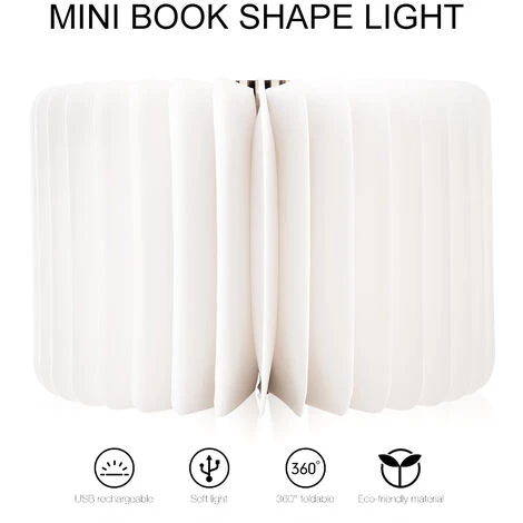 EINEMGELD Lampe De Livre à LED En Forme De Livre Livre En Bois Lampe De Chevet Au Lithium Rechargeable Veilleuse Lampes Décoratives Lampe 5 EINEMGELD Lampe De Livre à LED En Forme De Livre Livre En Bois Lampe De Chevet Au Lithium Rechargeable Veilleuse Lampes Décoratives Lampe – Image 5