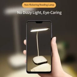 ENLENK Lampe De Bureau Sans Fil Rechargeable USB 40 LED 2 Piles 3200mah , Tactile Lumière 3 Couleurs 6 Mode Dimmable, Fonction De Mémoire, Lampe Table Lecture Enfant Chambre Chevet Salon -Lampe Soldes Boutique 58843344 5