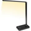 ENLENK Lampe De Bureau LED, Lampe De Bureau Réglable, 5 Modes D'éclairage, 10 Niveaux De Luminosité, Contrôle Tactile, Lampe De Bureau Pliable Avec Port De Charge USB, Noir
