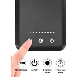 ENLENK Lampe De Bureau LED, Lampe De Bureau Réglable, 5 Modes D'éclairage, 10 Niveaux De Luminosité, Contrôle Tactile, Lampe De Bureau Pliable Avec Port De Charge USB, Noir -Lampe Soldes Boutique 58845299 5