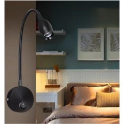 BENOBBY KIDS Lampe Chevet Murale, 2 Pack Lumières Applique Liseuse LED Lumière , MontéE Sur Le Mur à CôTé Des Applique Liseuse En Aluminium, 3W 3000K Blanc Chaud Lampe De Lecture