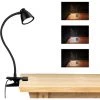 HIASDFLS Lampe De Bureau Dimmable Led À Pince, Lampe Architecte Pliable Avec Clamp, 360 ° Flexible Lampe Esthétique À 3 Modes De Couleurs Avec Bras Pivotant En Métal, Luminosité Réglable Avec Bouton