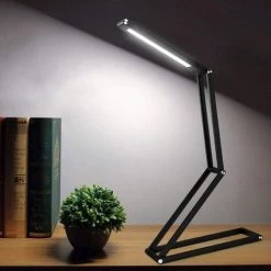 CATHERINE Lampe De Bureau LED, Lampe De Table Rechargeable USB Sans Fil Pliable, Tête De Lampe Pivotante, 3 Modes à Intensité Variable Pour Chambre, Bureau, Collège, Camping (Noir) -Lampe Soldes Boutique 59472417 4