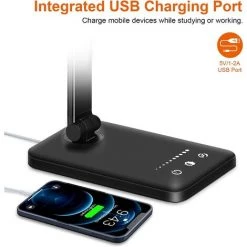EINEMGELD Lampe De Bureau LED, Lampes De Table Dimmable 10 Niveaux De Luminosité 5 Modes De Couleur, Contrôle Tactile Protection Des Yeux, Avec Port USB/Fonction Minuterie Pliable/Rotative 9 EINEMGELD Lampe De Bureau LED, Lampes De Table Dimmable 10 Niveaux De Luminosité 5 Modes De Couleur, Contrôle Tactile Protection Des Yeux, Avec Port USB/Fonction Minuterie Pliable/Rotative -Lampe Soldes Boutique 59659160 5