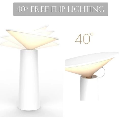 EINEMGELD LED Lampe De Table Sans Fil, USB Lampe De Bureau Rechargeable, Lampe De Chevet Tactile Dimmable Sans Câble, 3 Couleurs, Pour Intérieur/Extérieur, Restaurant, Bar, IP54, Blanc 4 EINEMGELD LED Lampe De Table Sans Fil, USB Lampe De Bureau Rechargeable, Lampe De Chevet Tactile Dimmable Sans Câble, 3 Couleurs, Pour Intérieur/Extérieur, Restaurant, Bar, IP54, Blanc – Image 4