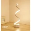 EINEMGELD Lampe De Chevet En LED Spirale 12W Blanc Chaud Protection Des Yeux Luminosité, LED Lampe De Table/éclairage Décoratif Pour Chambre à Coucher Salon (blanc)