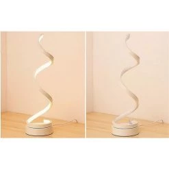 EINEMGELD Lampe De Chevet En LED Spirale 12W Blanc Chaud Protection Des Yeux Luminosité, LED Lampe De Table/éclairage Décoratif Pour Chambre à Coucher Salon (blanc) -Lampe Soldes Boutique 59659619 4