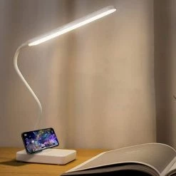 EINEMGELD Lampe De Bureau LED Sans Fil Rechargeable USB Batterie 2000mah, Tactile Dimmable Intensité 3 Couleurs Modes , Lampe Lecture Tableau Enfant Chambre Chevet