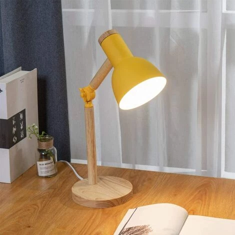 EINEMGELD Mengjay Lampe De Bureau, Lampe De Table à Bras Réglable, Lampe De Lecture Protection Des Yeux Pour Lecture, Travail, E27 Jaune Lampe De Chevet,Lampe De Table En Décorative Éclairage De Nuit Lumière 2 EINEMGELD Mengjay Lampe De Bureau, Lampe De Table à Bras Réglable, Lampe De Lecture Protection Des Yeux Pour Lecture, Travail, E27 Jaune Lampe De Chevet,Lampe De Table En Décorative Éclairage De Nuit Lumière – Image 2