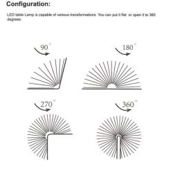 LIFCAUSAL 8 LED Pliable Livre Lumière USB Portable Bureau Lampe De Chevet Pour Noël Noël Vacances Présent Cadeau Chambre Salon -Lampe Soldes Boutique 59662190 3