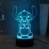 PESCE Stitch Lampe 3D Manga Veilleuse à LED, Stitch Lampe De Chevet Veilleuse 16 Couleurs Décoration De Lampe De Bureau 3D, Lampe De Nuit Pour Enfants à Distance Tactile Alimentée Par USB