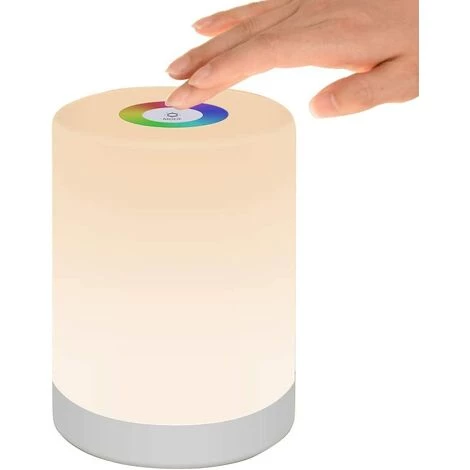 PESCE Veilleuse LED, Lampe De Table De Chevet Intelligente, Commande Tactile Dimmable, Rechargeable Par USB, Portable, Changement De Couleur RGB Pour Les Enfants, Chambre, Camping (Blanc Chaud) 1 PESCE Veilleuse LED, Lampe De Table De Chevet Intelligente, Commande Tactile Dimmable, Rechargeable Par USB, Portable, Changement De Couleur RGB Pour Les Enfants, Chambre, Camping (Blanc Chaud)