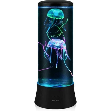 PESCE Lampe à Lave à LED Fantaisie Avec Méduses - 7 Couleurs - Lampe D'ambiance Style Aquarium 1 PESCE Lampe à Lave à LED Fantaisie Avec Méduses - 7 Couleurs - Lampe D'ambiance Style Aquarium