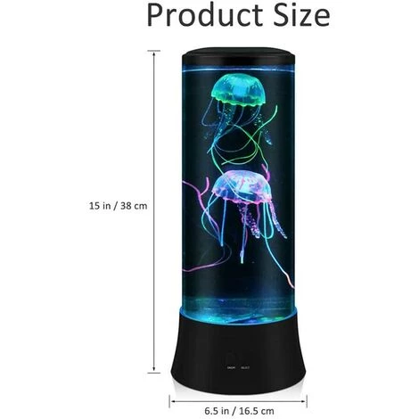 PESCE Lampe à Lave à LED Fantaisie Avec Méduses - 7 Couleurs - Lampe D'ambiance Style Aquarium 2 PESCE Lampe à Lave à LED Fantaisie Avec Méduses - 7 Couleurs - Lampe D'ambiance Style Aquarium – Image 2