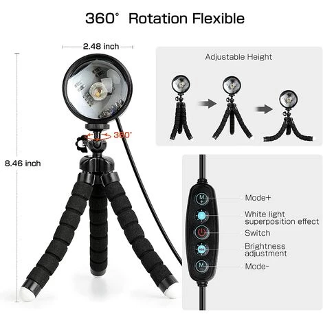 PESCE Lampe Coucher De Soleil, Sunset Lamp, 16 Couleur Lampe De Projection Avec Trépied, Sunset Aura, Lampe LED Arc-en-ciel USB, Lumière De Visuelle Romantique, Rotation à 360 Degrés , Beau Cadeau 5 PESCE Lampe Coucher De Soleil, Sunset Lamp, 16 Couleur Lampe De Projection Avec Trépied, Sunset Aura, Lampe LED Arc-en-ciel USB, Lumière De Visuelle Romantique, Rotation à 360 Degrés , Beau Cadeau – Image 5