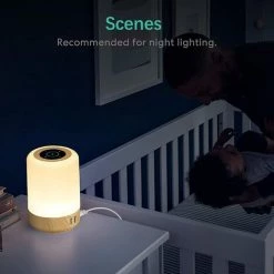 PESCE Lampe De Chevet USB Tactile, 4 Prises USB, Lampe Chambre Bois Pour Adultes, Lampe De Table Connectée Veilleuse Couleur RGB Pour Enfant, Minuterie éteinte (EU Plug) 7 PESCE Lampe De Chevet USB Tactile, 4 Prises USB, Lampe Chambre Bois Pour Adultes, Lampe De Table Connectée Veilleuse Couleur RGB Pour Enfant, Minuterie éteinte (EU Plug) -Lampe Soldes Boutique 60374544 3