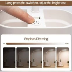 PREMIER Lampe De Bureau LED Bureau, Port De Charge USB Lampes De Table Pour Chambre, 2 Porte-Stylos Lampe De Lecture, 3 Modes Dimmable Lampe De Bureau, Lampe Tactile à Batterie Pour Bureau D'étude Accessoires Accessoires De Bureau à Domicile Blanc 5 PREMIER Lampe De Bureau LED Bureau, Port De Charge USB Lampes De Table Pour Chambre, 2 Porte-Stylos Lampe De Lecture, 3 Modes Dimmable Lampe De Bureau, Lampe Tactile à Batterie Pour Bureau D'étude Accessoires Accessoires De Bureau à Domicile Blanc -Lampe Soldes Boutique 60531364 3