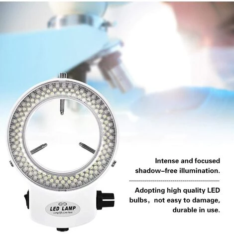 Cisea 144 LED Anneau Lumière Perles Source De Lumière Lumineux Anneau Réglable Lampe Pour Stéréo Microscope(Blance) 2 Cisea 144 LED Anneau Lumière Perles Source De Lumière Lumineux Anneau Réglable Lampe Pour Stéréo Microscope(Blance) â Image 2
