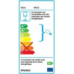 Eglo 94513 Lampe De Table, Différents Matériaux, Argent -Lampe Soldes Boutique 61075617 4