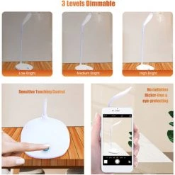 TANCYCO D C5V 4W 14LEDs Lampe De Table Lampe De Bureau à Côté De La Lampe Contrôle Tactile Sensible Commande Par USB Conception De Tube Pliable Flexible Pour Chambre à Coucher Salon Lecture Étudier Présent Cadeau Portable -Lampe Soldes Boutique 61248693 4