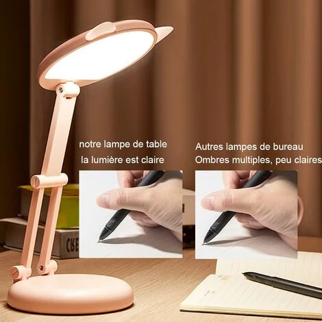 GRID COOL Lampe De Bureau LED Pour Enfants, Lampe De Chevet Oreille De Chat Rose Pour Filles, Réglable 5 GRID COOL Lampe De Bureau LED Pour Enfants, Lampe De Chevet Oreille De Chat Rose Pour Filles, Réglable – Image 5