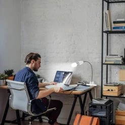 ROSIER Lampe De Table LED à Pince - Culot E27 - Col De Cygne - Support Flexible à 360 ° - Pour Lit, Bureau, Lecture Nocturne（30cm）——VEBTles -Lampe Soldes Boutique 63707125 5