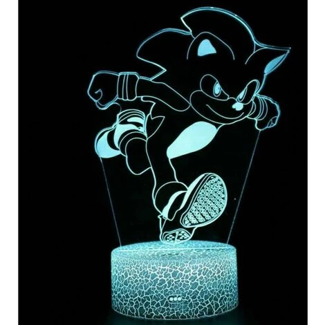GroupM E USB Noir Tactile Coloré 3D Veilleuse Sonic Série USB Cadeau Lampe De Table Nuit Liseuse Cadeau Pour Enfants 2 GroupM E USB Noir Tactile Coloré 3D Veilleuse Sonic Série USB Cadeau Lampe De Table Nuit Liseuse Cadeau Pour Enfants – Image 2