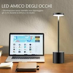 Noir à Trois Vitesses Gradation Usb Charge Lampe De Table Créative Table à Manger Hôtel Bar Lampe De Table Veilleuse Extérieure,HANBING -Lampe Soldes Boutique 63910519 4