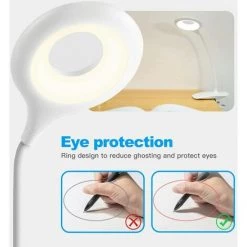 Luminaire Lampe De Bureau à LED, Lampe De Lecture à Pince Rechargeable USB Câble, Pour Lire Des Livres, Bureau, Maison, Enfant, Chevet LangRay -Lampe Soldes Boutique 64037574 4