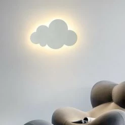 BENOBBY KIDS Applique Murale Nuage Pour Chambre D'enfant/éclairage Chambre De Bébé/décoration Murale Chambre D'enfant/veilleuse Enfant/lumière LED Tricolore (blanc) -Lampe Soldes Boutique 64495748 4