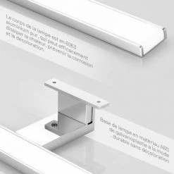 NAXUNNN Lampe De Miroir Pour Salle De Bain 5500k, Lampe LED Murale 6w 230v & 650LM De 30cm, IP44 Etanche, Lumière Blanche, à Economie D'Energie -Lampe Soldes Boutique 64499225 4
