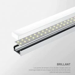 NAXUNNN Lampe De Miroir Pour Salle De Bain 5500k, Lampe LED Murale 6w 230v & 650LM De 30cm, IP44 Etanche, Lumière Blanche, à Economie D'Energie -Lampe Soldes Boutique 64499225 5