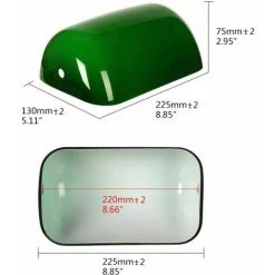 JOORRT Remplacement Glass Couverture De L'abat-jour Pour Lampe De Bureau (vert) -Lampe Soldes Boutique 64836563 5
