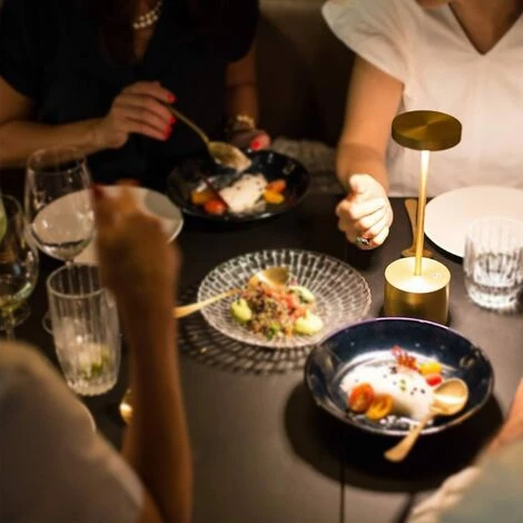 GALOZZOIT Lampe De Table LED Sans Fil USB 1200 MAh En Aluminium Rechargeable Pour Salle à Manger Ou Bureau (or Local) 2 GALOZZOIT Lampe De Table LED Sans Fil USB 1200 MAh En Aluminium Rechargeable Pour Salle à Manger Ou Bureau (or Local) – Image 2