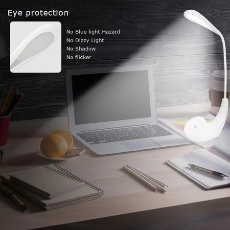 LLOVE Lampe De Chevet LED Rechargeable Par USB Sans Fil à 3 Niveaux De Luminosité, Lampe De Lecture Blanche 5500 K Pour La Protection Des Yeux, Lampe De Bureau Avec Col De Cygne Flexible 4 LLOVE Lampe De Chevet LED Rechargeable Par USB Sans Fil à 3 Niveaux De Luminosité, Lampe De Lecture Blanche 5500 K Pour La Protection Des Yeux, Lampe De Bureau Avec Col De Cygne Flexible – Image 4