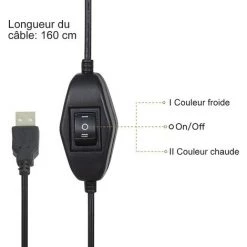 LLOVE 6W Lampe De Bureau USB Clipsable à Pince De Lecture Au Lit, Lumière Blanche Chaude Et Froide, Col De Cygne Flexible En Métal Argent (Adapteur Non-Incluse)[Classe énergétique A++] -Lampe Soldes Boutique 64871243 5