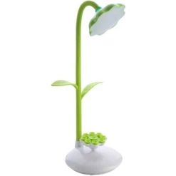 LLOVE Lampe De Bureau LED Verte Pour Enfant, Lampe De Chevet Avec Capteur Tactile De Liseuse Flexible, Charge Via USB Et Support De Téléphone Pivotant à 360° (vert)