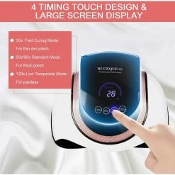 BENOBBY KIDS Lampe UV Sèche Ongles,180W UV LED Séchoir à Ongles Professionnel Automatique, 4 Minuteries 30/60/90/120S, Grand LCD Ecran, Base Aimant Démontable, Pour Vernis Semi Permanent -Lampe Soldes Boutique 64873185 5