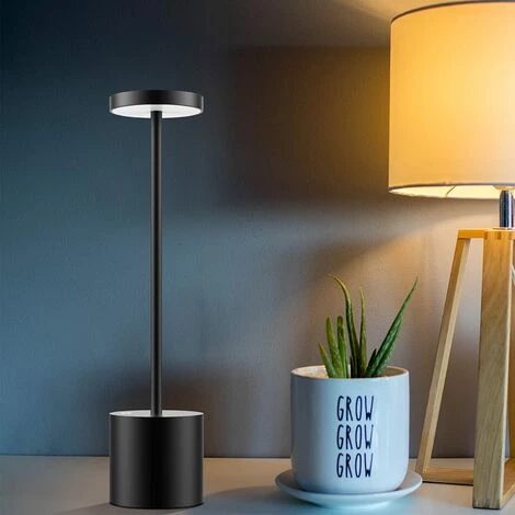 AIDUCHO Lampes De Table Sans Fil, Lampe De Bureau LED Rechargeable 1800mAh, 2 Modes De Couleur, Lumières Modernes à Piles Pour Chambre, Bureau, Salle à Manger - Noir 3 AIDUCHO Lampes De Table Sans Fil, Lampe De Bureau LED Rechargeable 1800mAh, 2 Modes De Couleur, Lumières Modernes à Piles Pour Chambre, Bureau, Salle à Manger - Noir – Image 3