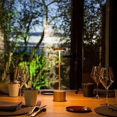 AIDUCHO Lampes De Table Sans Fil, Lampe De Bureau LED Rechargeable 1800mAh, 2 Modes De Couleur, Lumières Modernes à Piles Pour Chambre, Bureau, Salle à Manger - Or 4 AIDUCHO Lampes De Table Sans Fil, Lampe De Bureau LED Rechargeable 1800mAh, 2 Modes De Couleur, Lumières Modernes à Piles Pour Chambre, Bureau, Salle à Manger - Or – Image 4