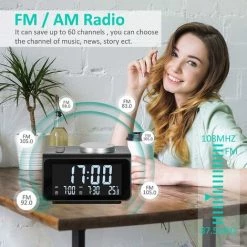 LTS FAFA Radio-réveil Double, Réveil Numérique Avec Radio Fm, Double Port USB, 7 Alarmes -Lampe Soldes Boutique 64931451 3