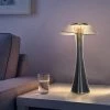 ZHUOXUAN Lampe De Table Design Rechargeable Lampe à Poser LED Tactile - Dimmable Titane Lampe De Chevet USB 3W Lampe De Bureau Sans Fil Avec Batterie Et Abat-jour Pour Chambre Salon Et Bureau